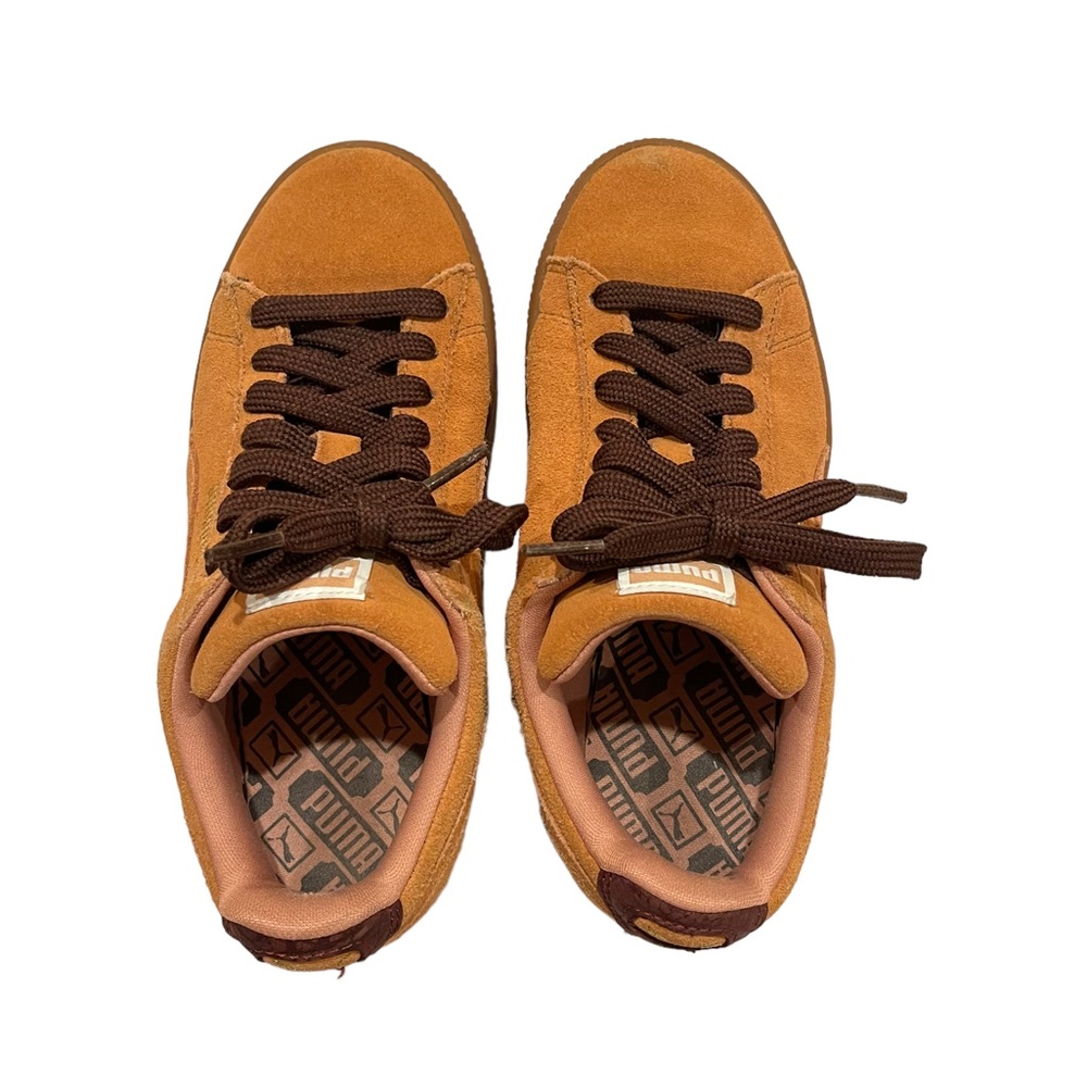 Puma Original Suede Classic Shoe Youth Light Brown Sandstorm Oxbloom Tan Size 4